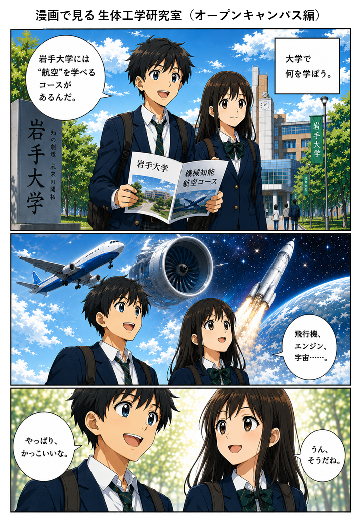 漫画で見る 生体工学研究室（オープンキャンパス編）