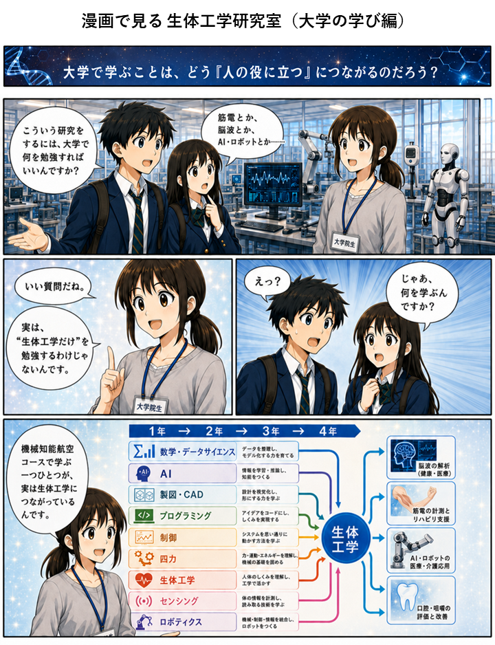 漫画で見る 生体工学研究室（大学の学び編）